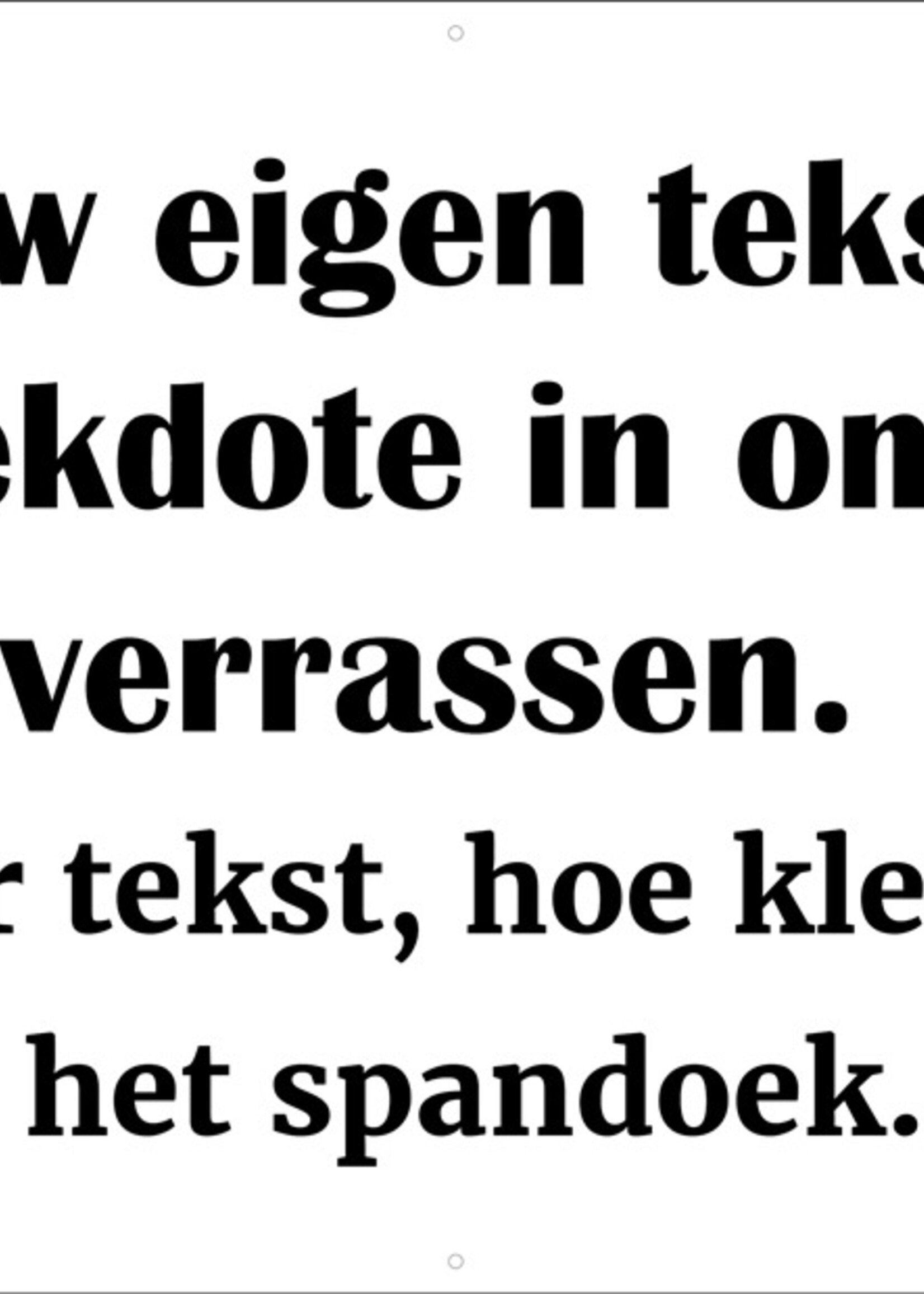 Spandoek met eigen tekst - Verkeersborden 18 jaar