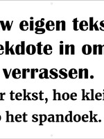 Spandoek met eigen tekst - Verkeersborden 25 jaar  - Halve Sarah of Abraham