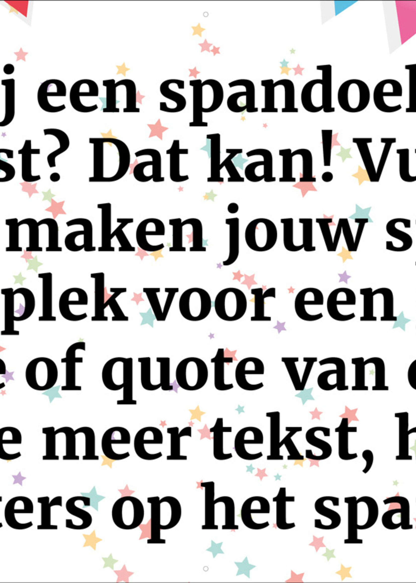 Spandoek met eigen tekst - Vlaggetjes