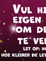 Spandoek met eigen tekst - Champagne glazen