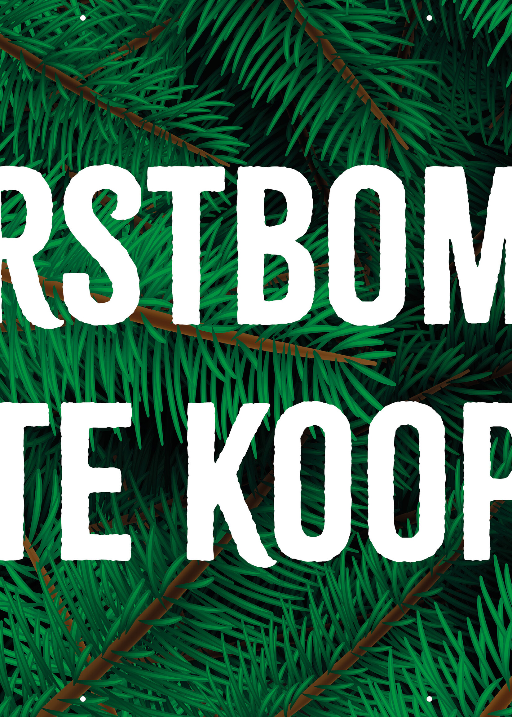 Spandoek Kerstbomen Te Koop - Kerstboom - Dennengroen