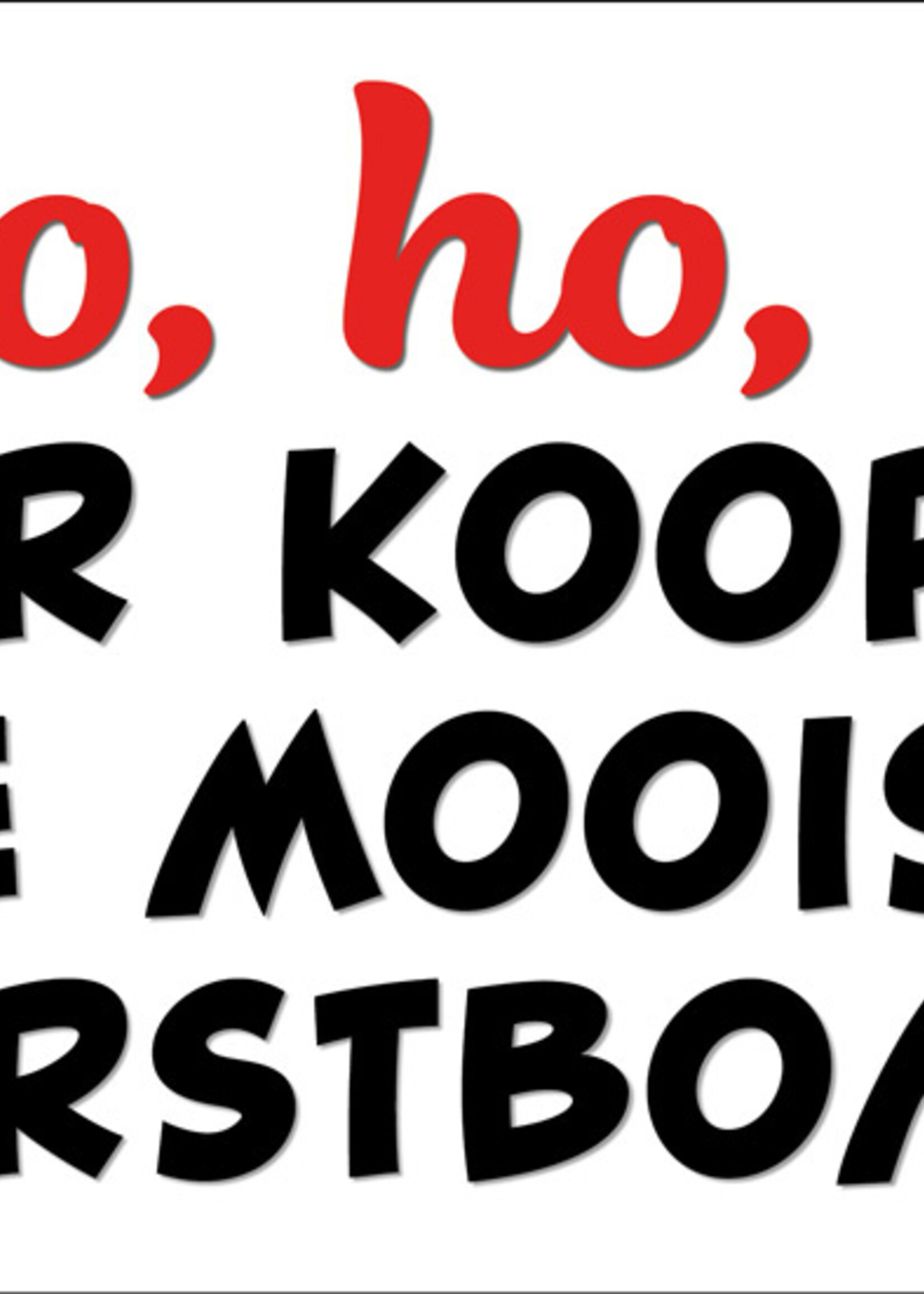 Spandoek Ho, ho, ho hier koop je de mooiste kerstbomen - kerstboom te koop