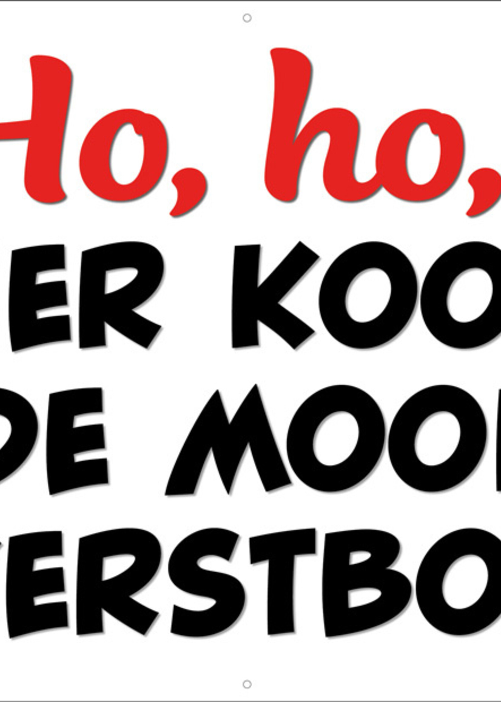Spandoek Ho, ho, ho hier koop je de mooiste kerstbomen - kerstboom te koop