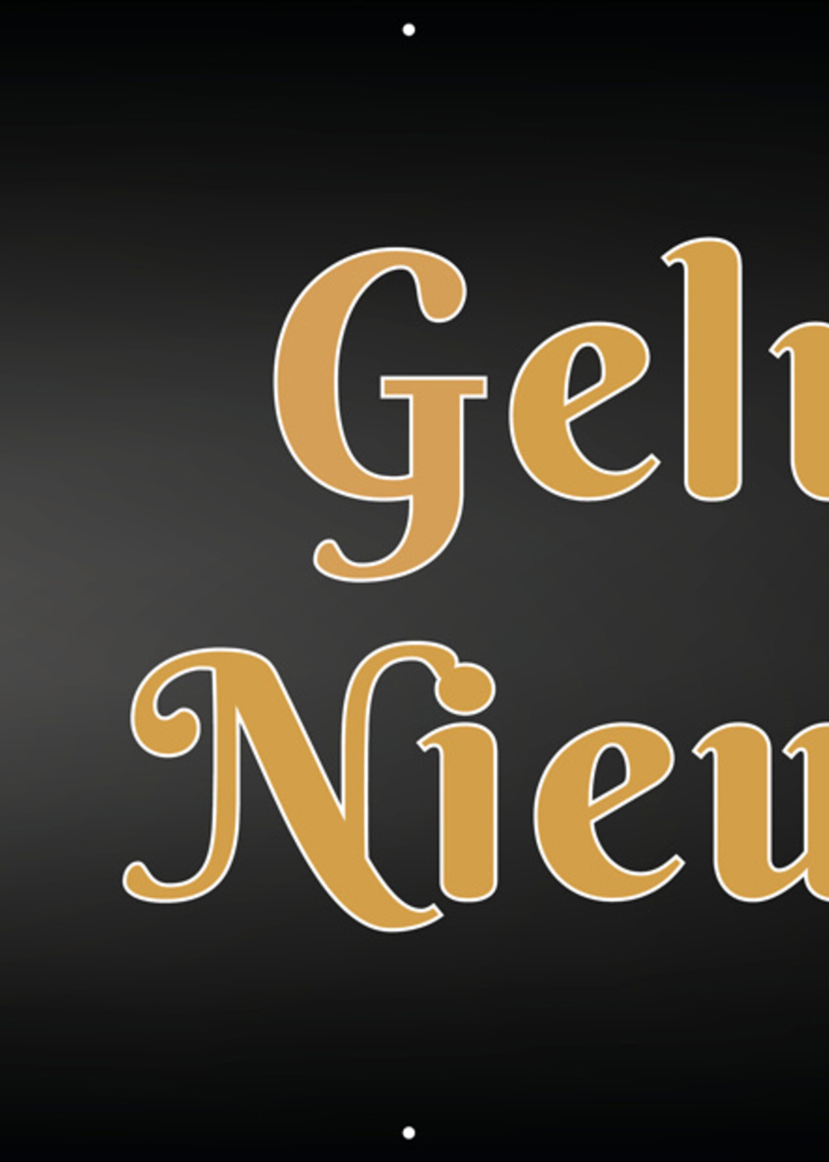 Gelukkig nieuwjaar - Goud met zwart