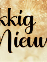 Spandoek Gelukkig Nieuwjaar - Goud Vuurwerk