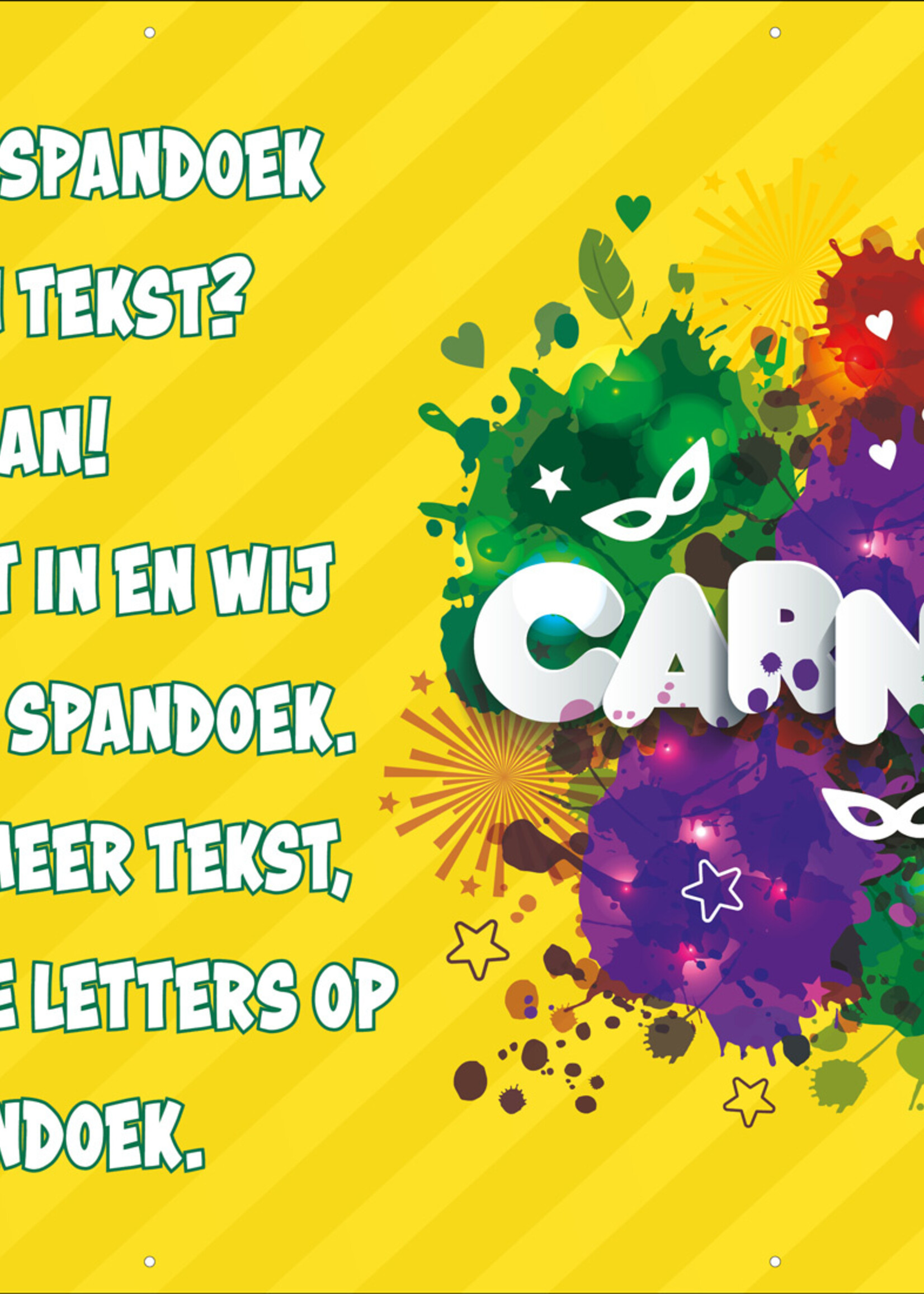 Spandoek met eigen tekst - Carnaval