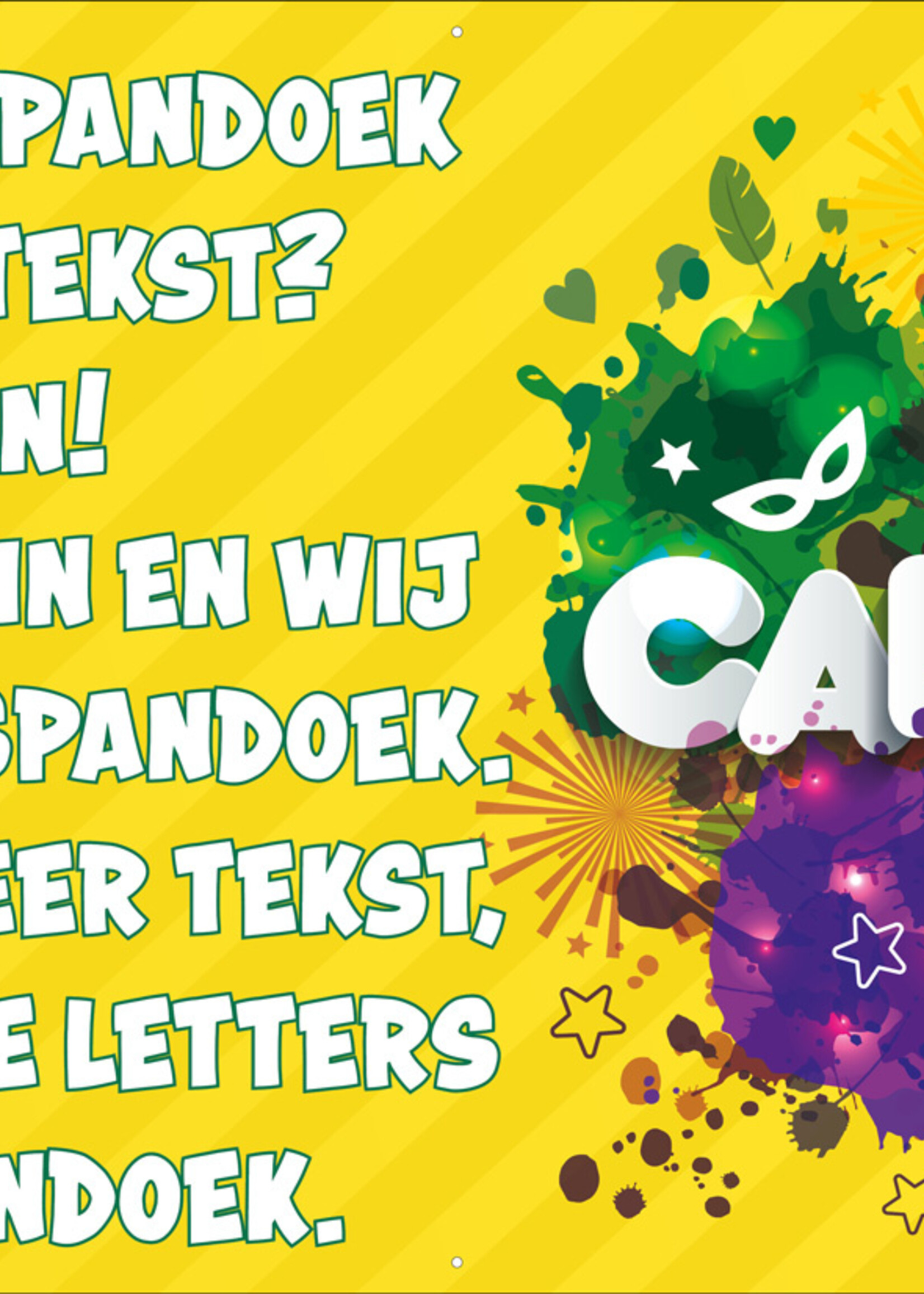 Spandoek met eigen tekst - Carnaval