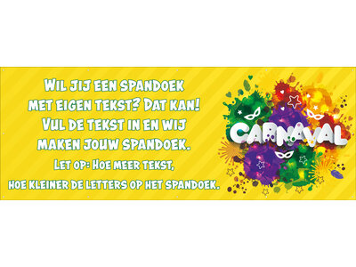 Spandoek met eigen tekst - Carnaval