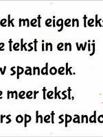 Spandoek met eigen tekst - Carnaval - Masker