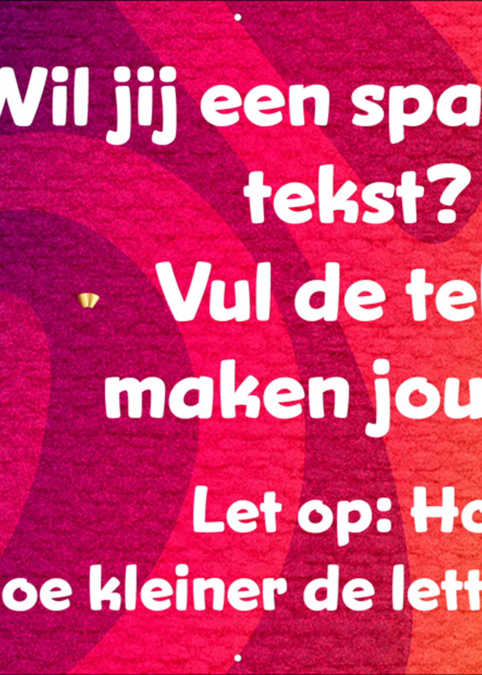 Spandoek met eigen tekst - Carnaval - Goud masker