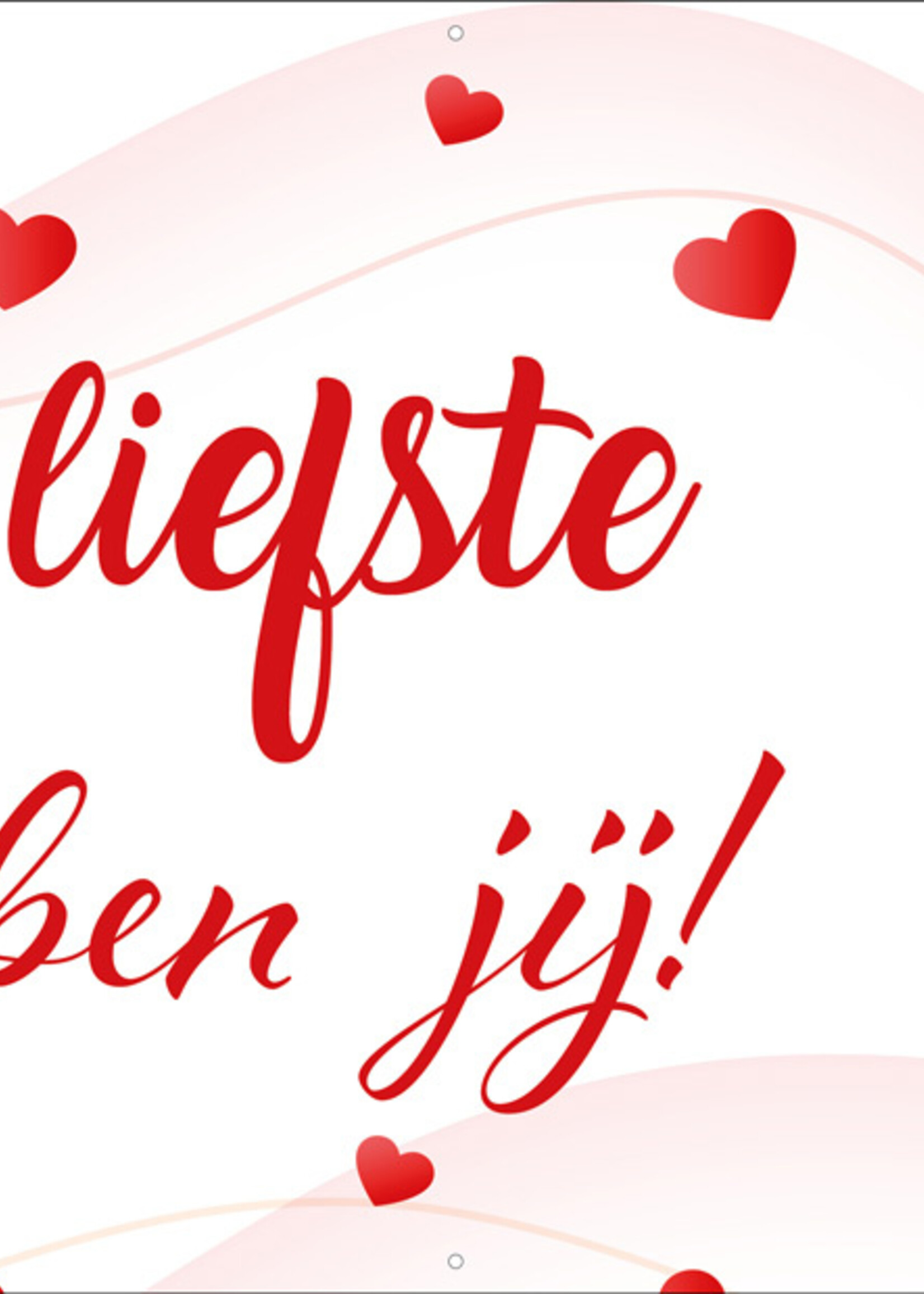Spandoek De liefste dat ben jij  - Valentijnsdag - Valentijn versiering - decoratie