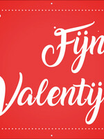 Spandoek Fijne Valentijnsdag  - 14 februari - Valentijn versiering - decoratie