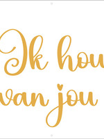 Spandoek Ik hou van jou - Valentijnsdag  - 14 februari - Valentijn versiering - decoratie