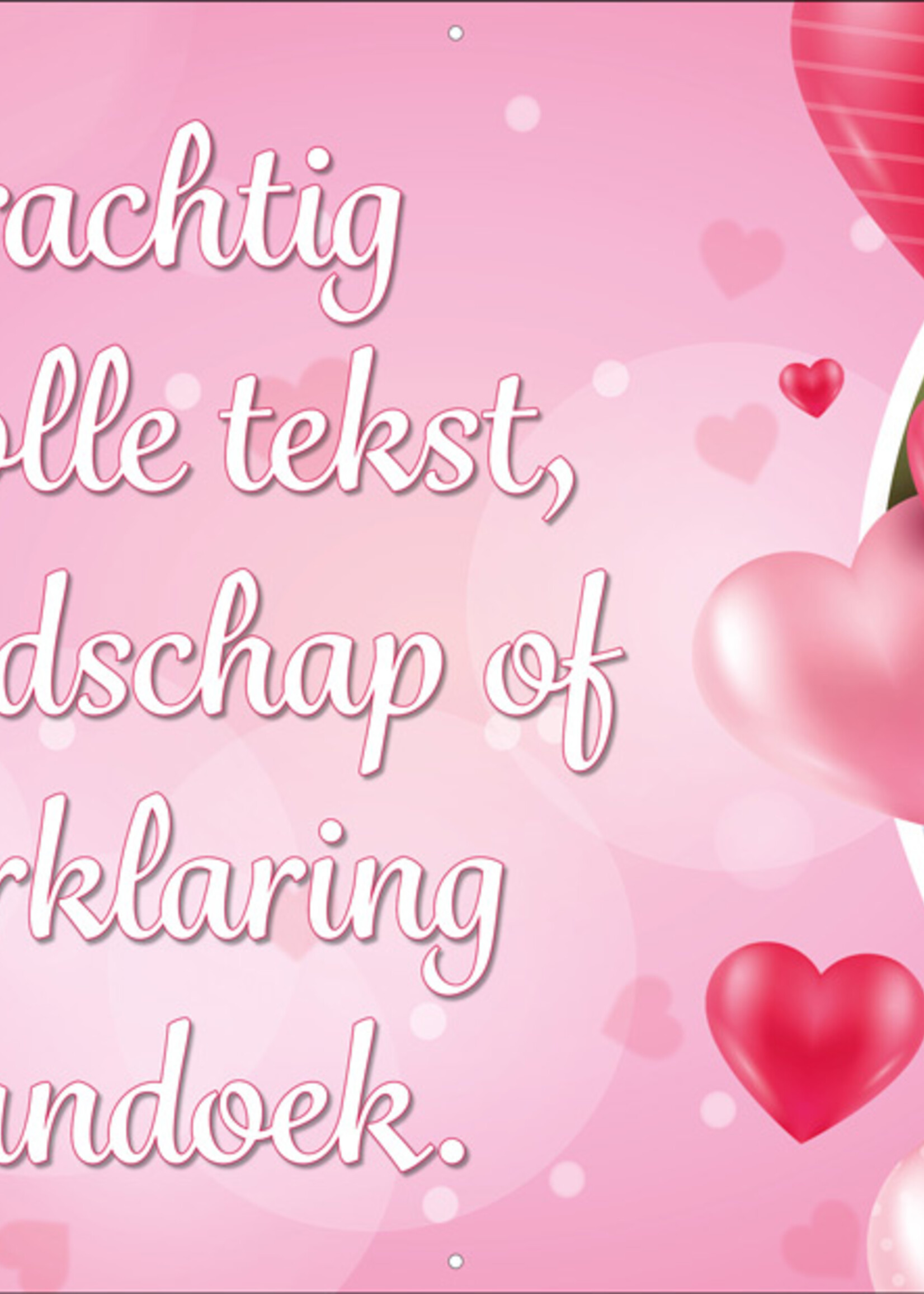 Spandoek eigen tekst en foto - Trouwen - Huwelijk - Valentijnsdag  - Valentijn versiering - decoratie