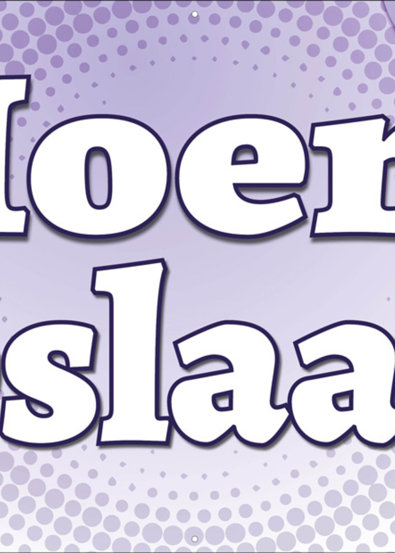 Spandoek Hoera Geslaagd - Paars - Wit – Feestelijke Versiering – Diploma Gehaald