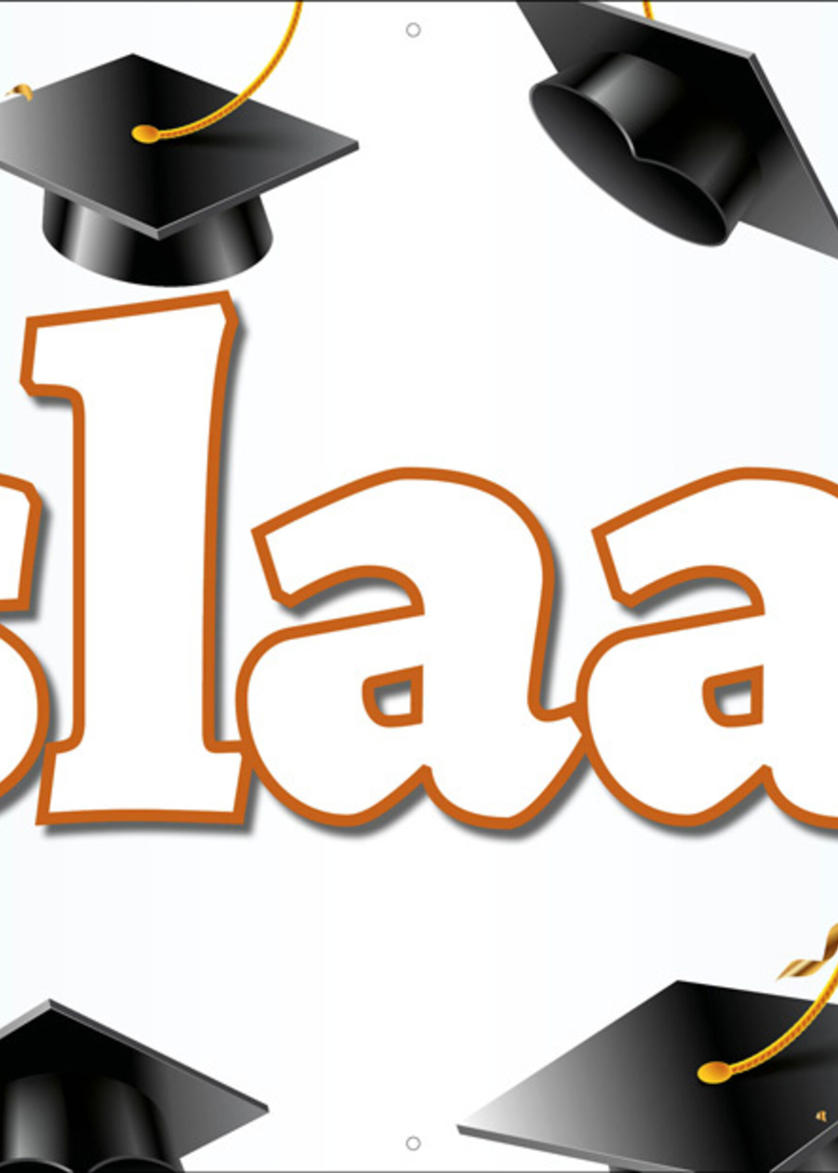 Spandoek Geslaagd - Feestelijke Versiering - Afstudeerhoed – Diploma - Examen