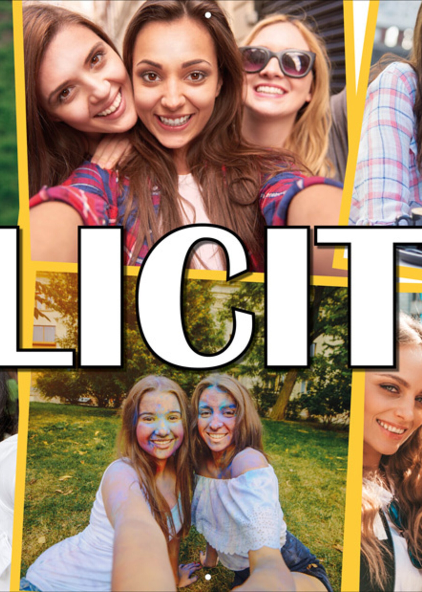 Spandoek Gefeliciteerd met fotocollage - 10 foto's