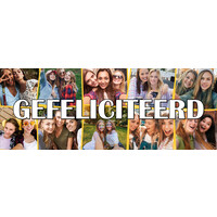 Spandoek Gefeliciteerd met fotocollage - 10 foto's