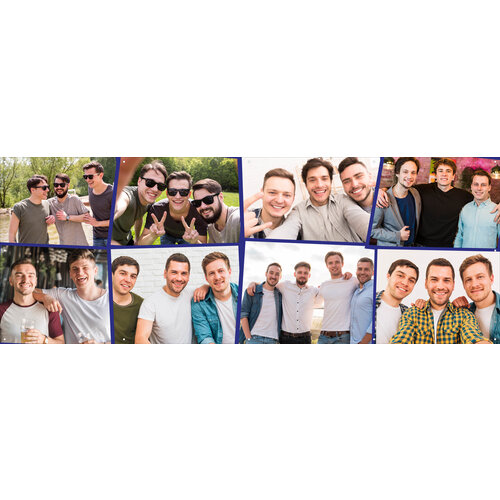Spandoek met Foto Collage - Plek voor 8 eigen foto's