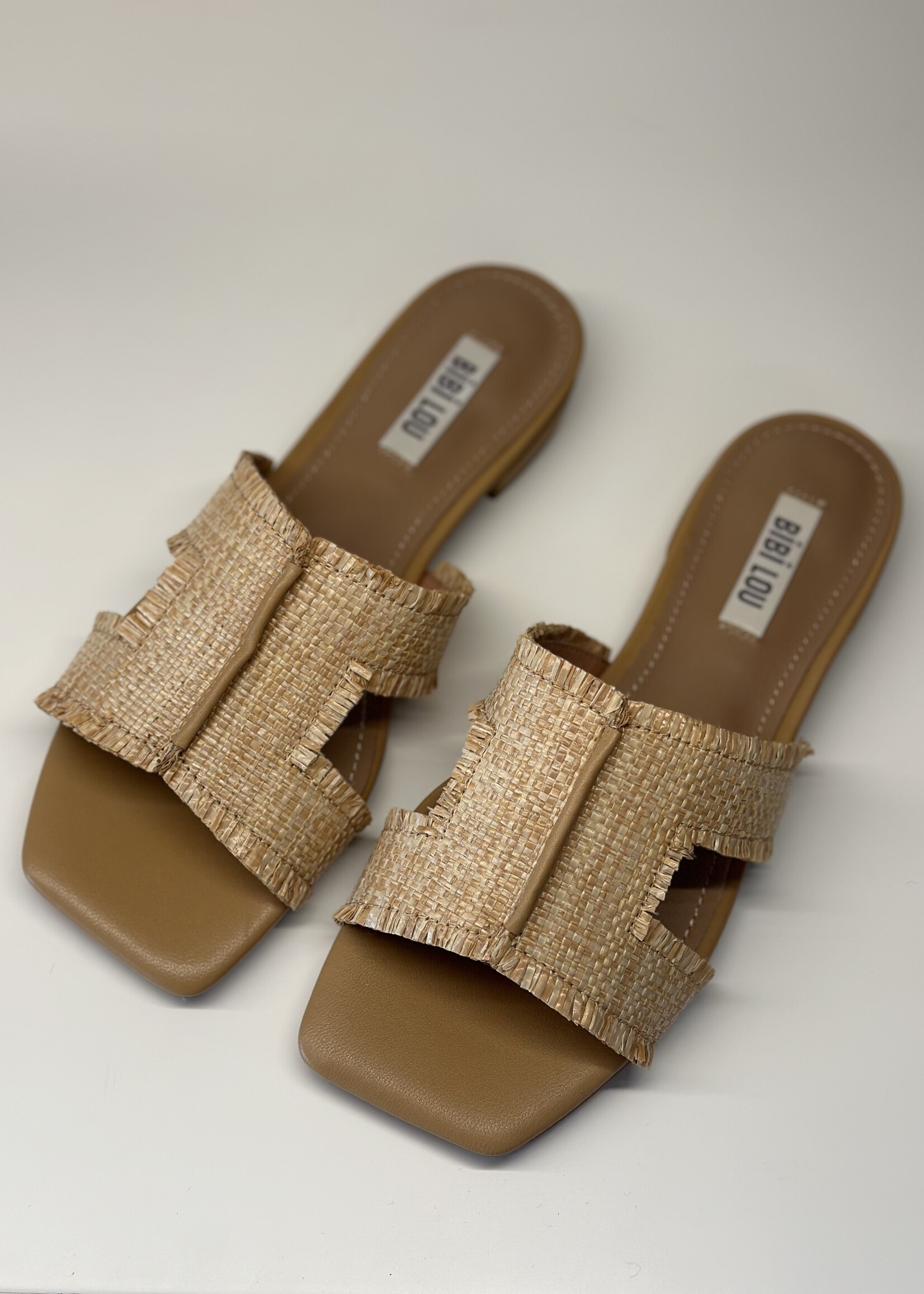 Natural Raffia Slip-On