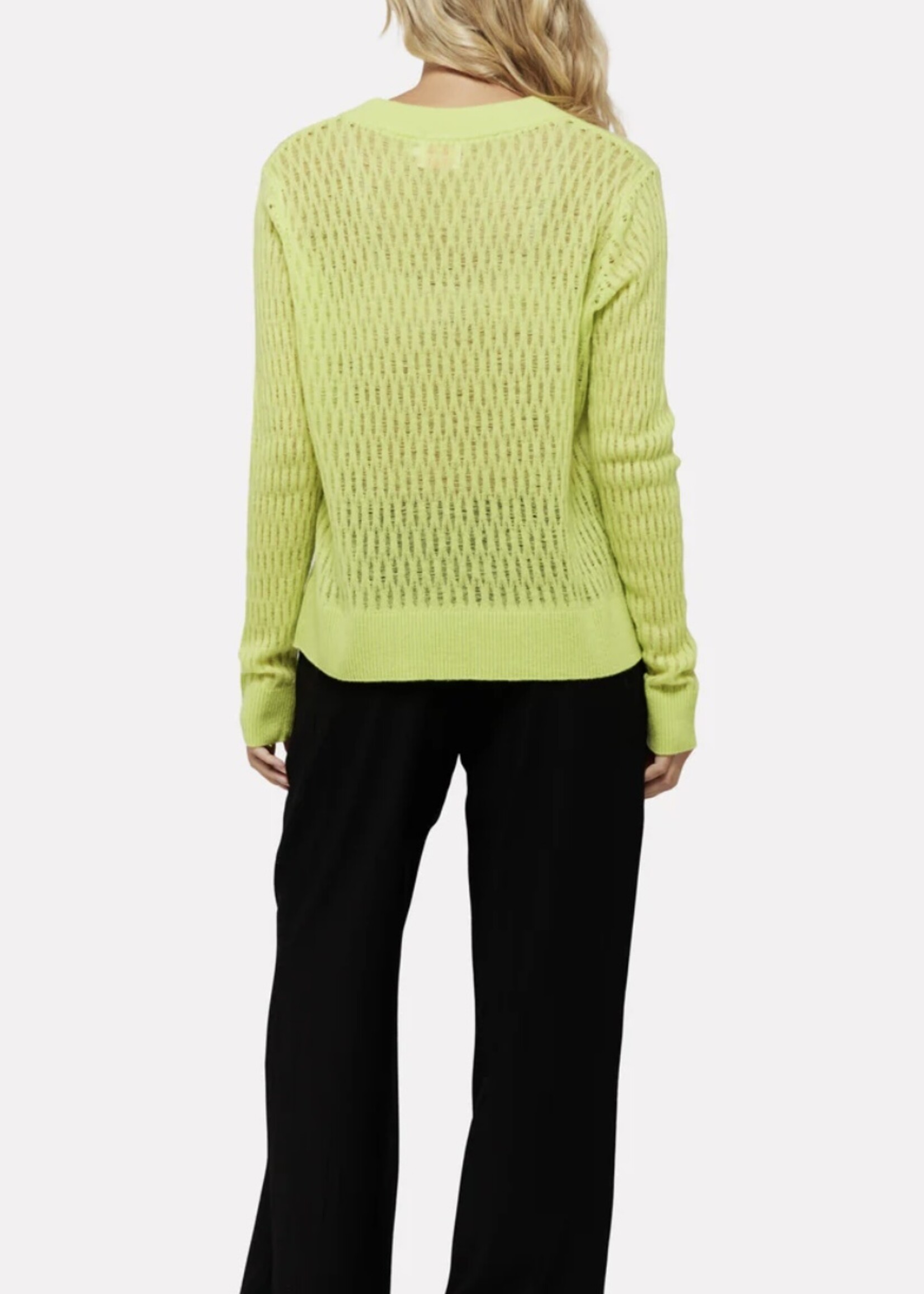 Leighton Ladder V-Neck Lime