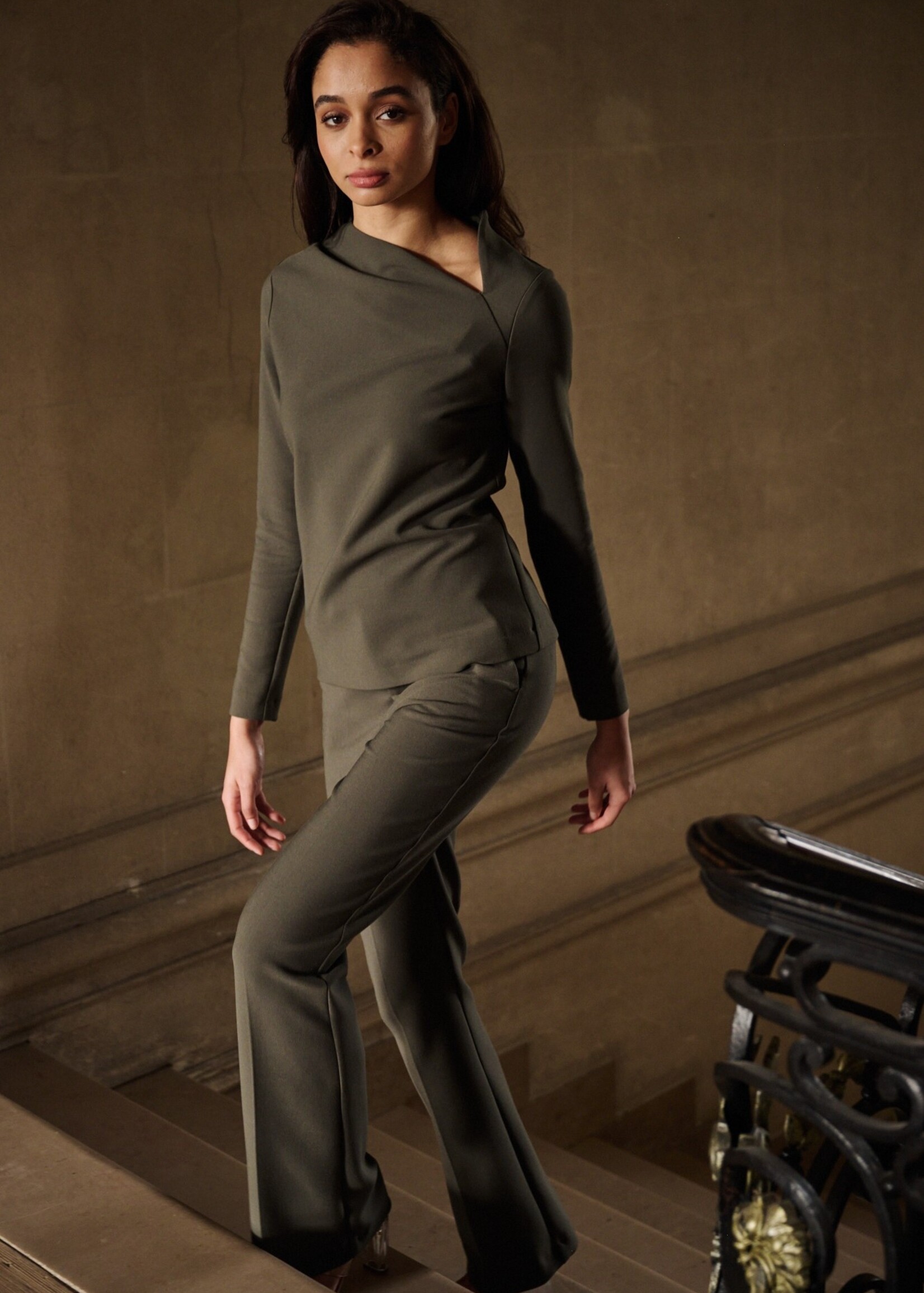 Laure Trousers Smoked Green