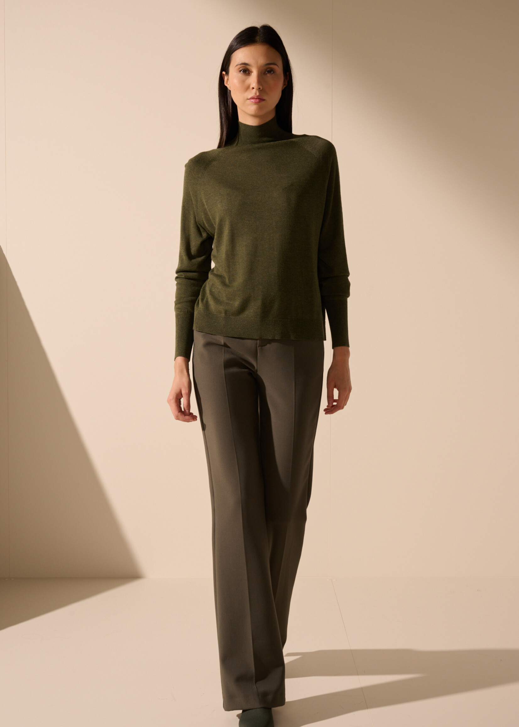 Cecile Top Smoked Green