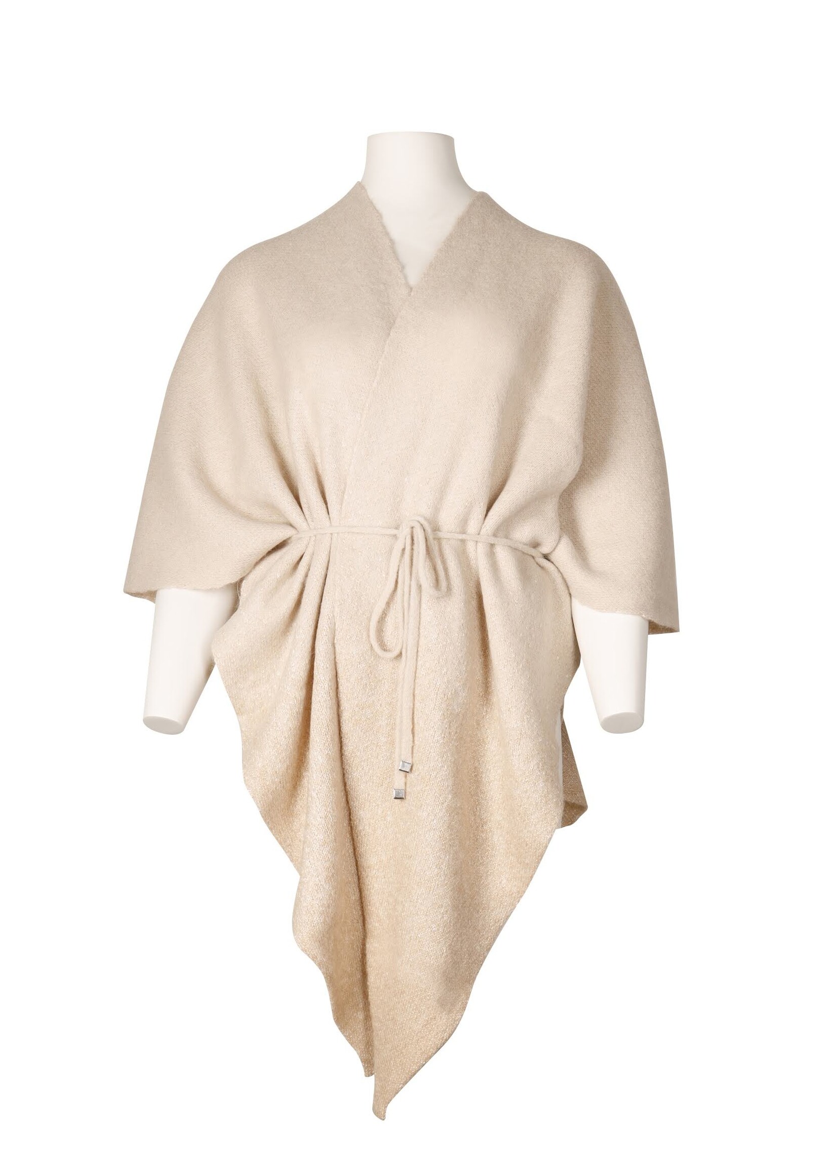 Portia Cape Viscose Mixed Cocoon White