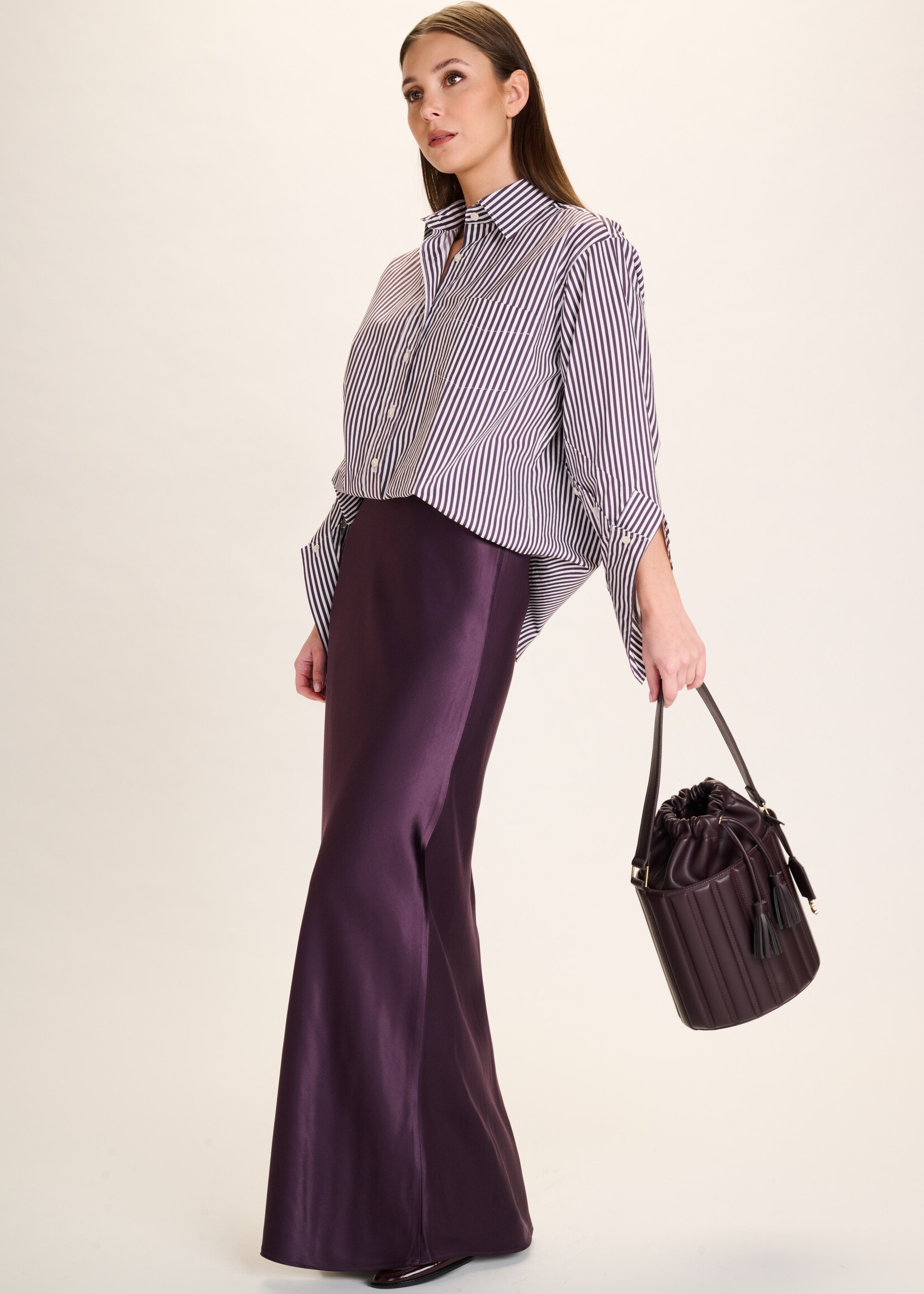 Joelle Long Skirt Satin Plume