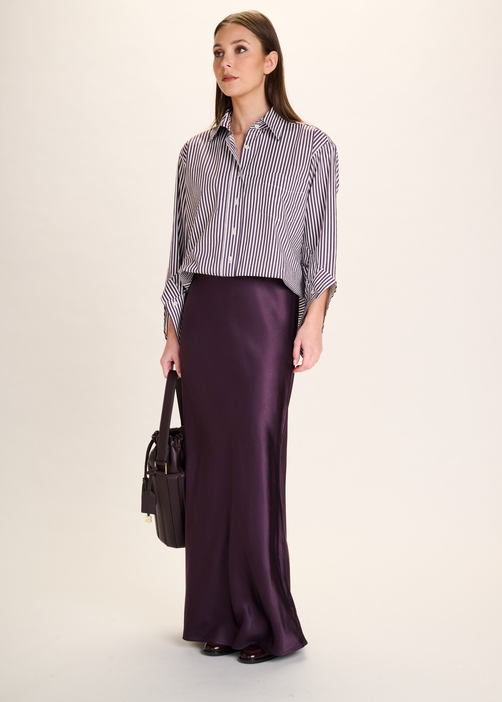 Joelle Long Skirt Satin Plume