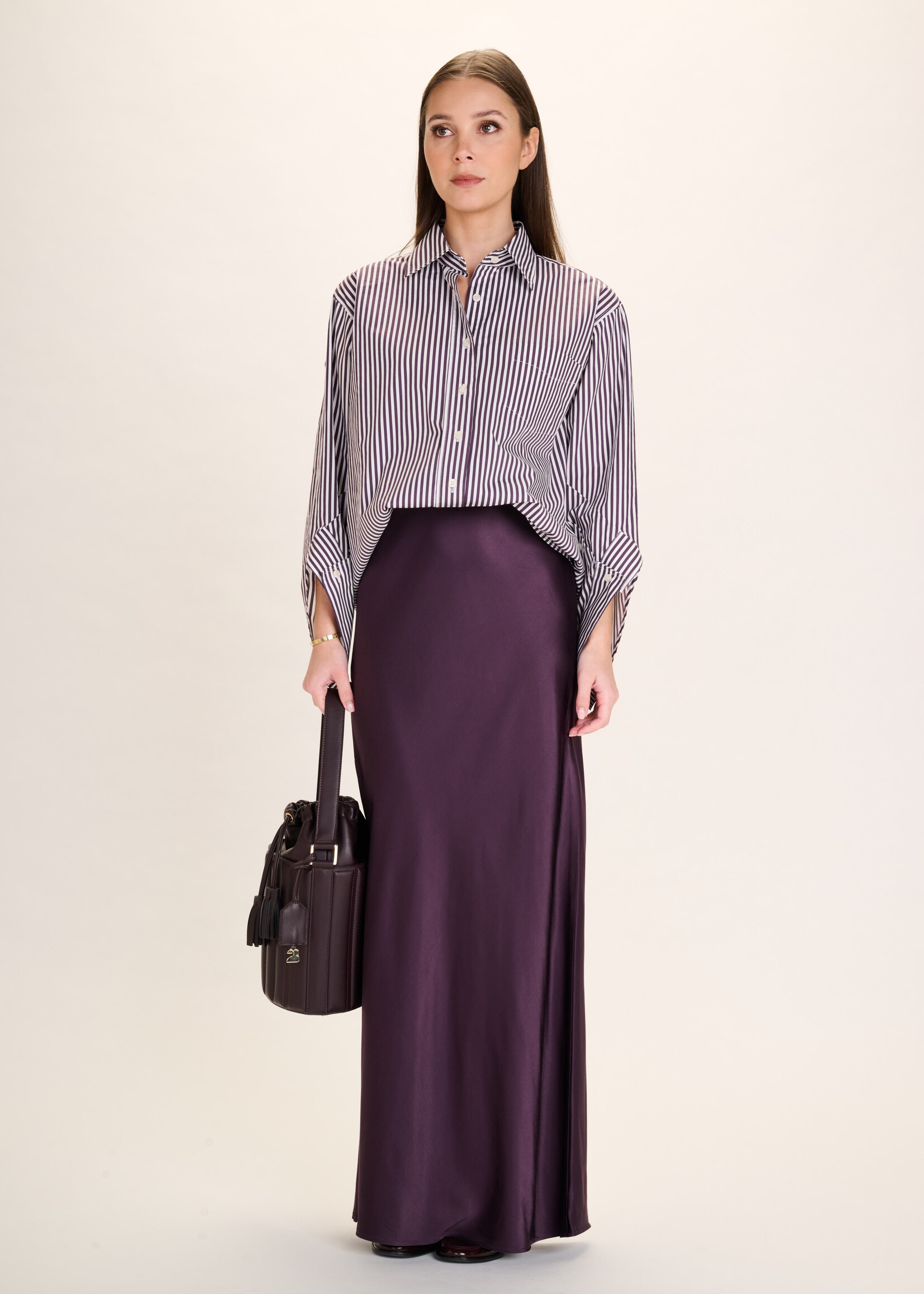 Joelle Long Skirt Satin Plume