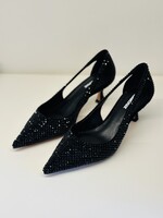 Zwarte pump met strass