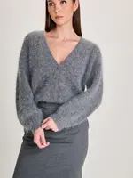 Deborah Cardigan Angora Dark Grey