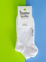 Bamboo Short Socks White 2 paar