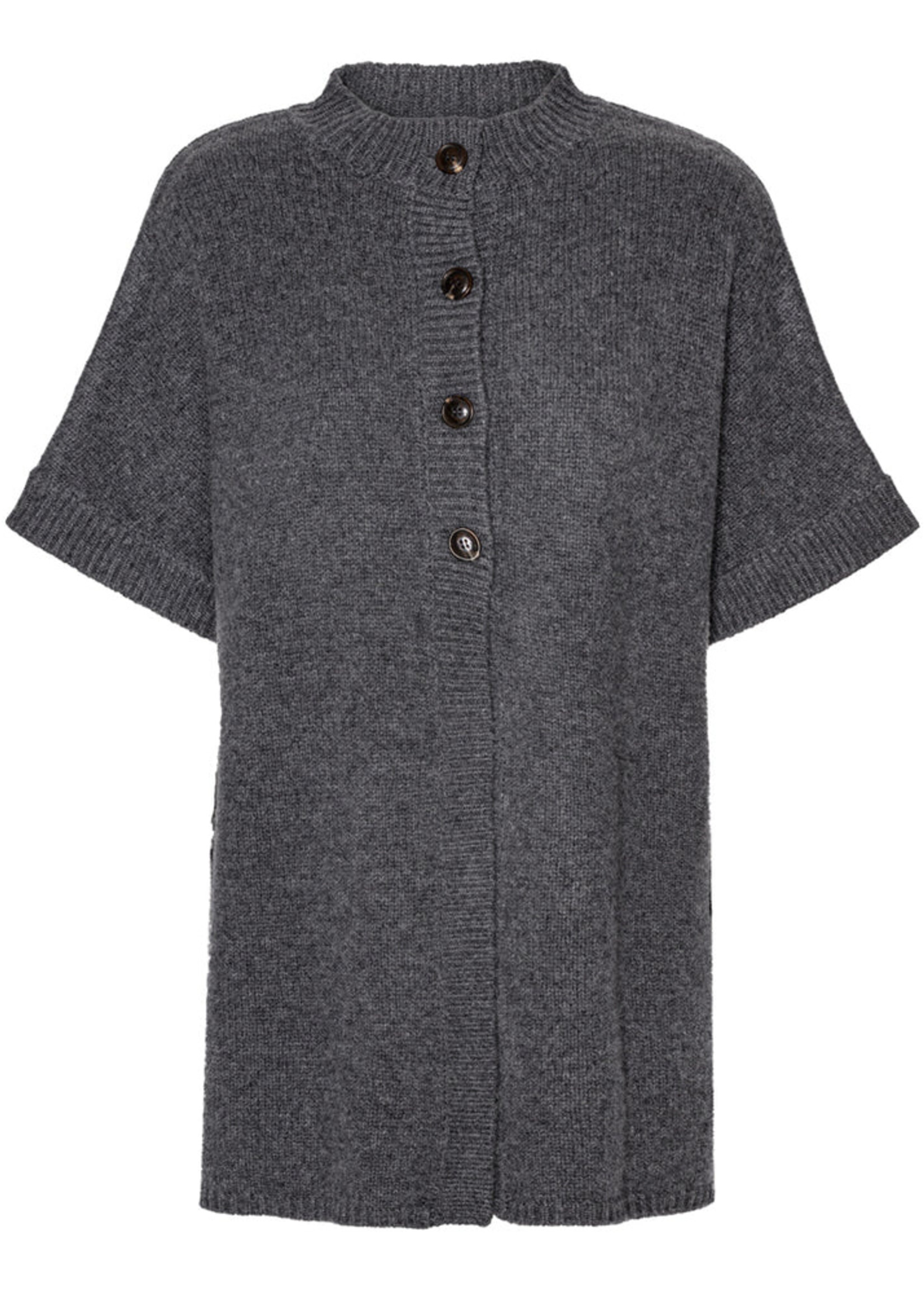 Giselle Cape Merino Wool Grey Melange