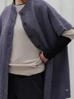 Giselle Cape Merino Wool Grey Melange
