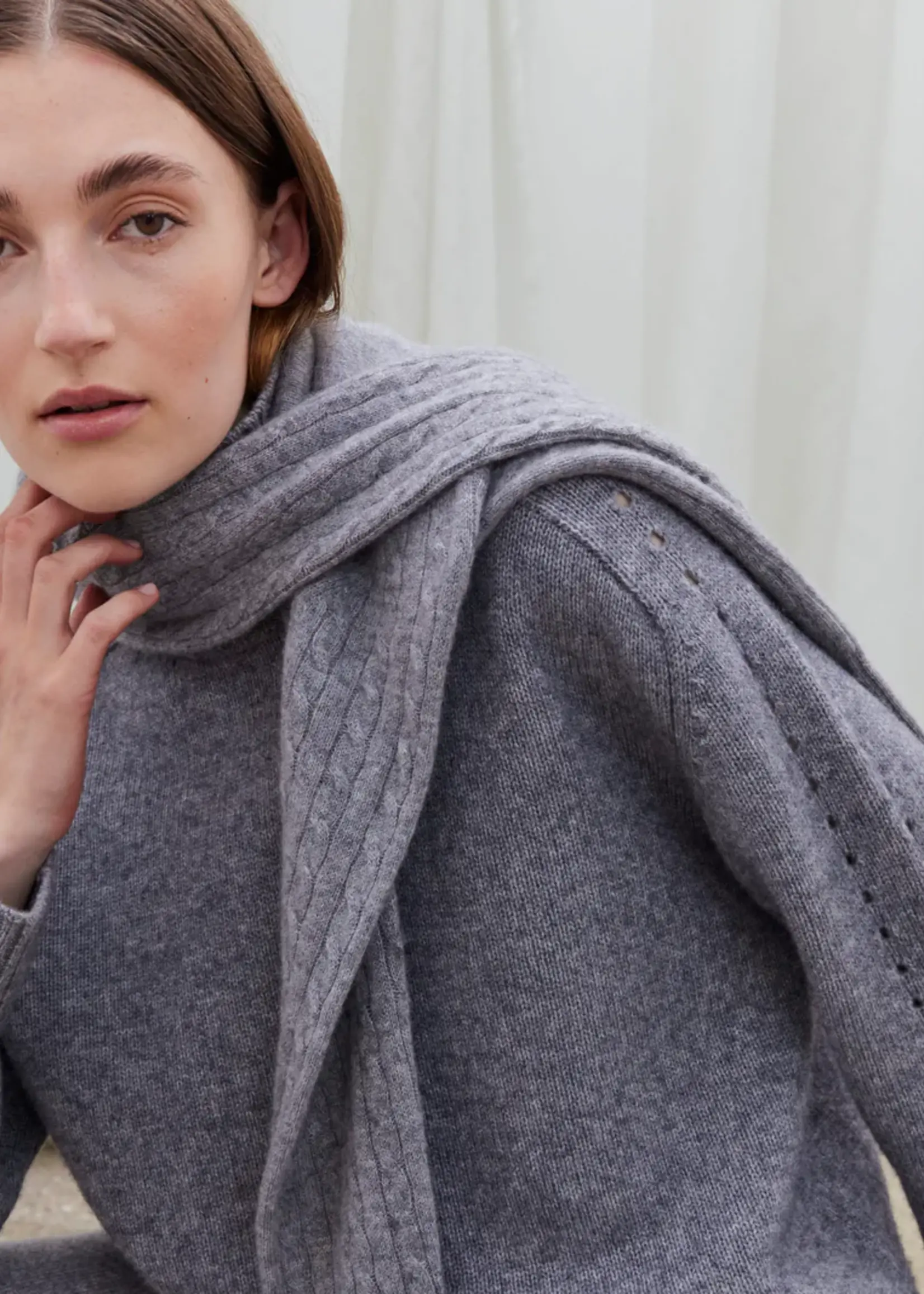 Jenny Turtleneck Grey Melange