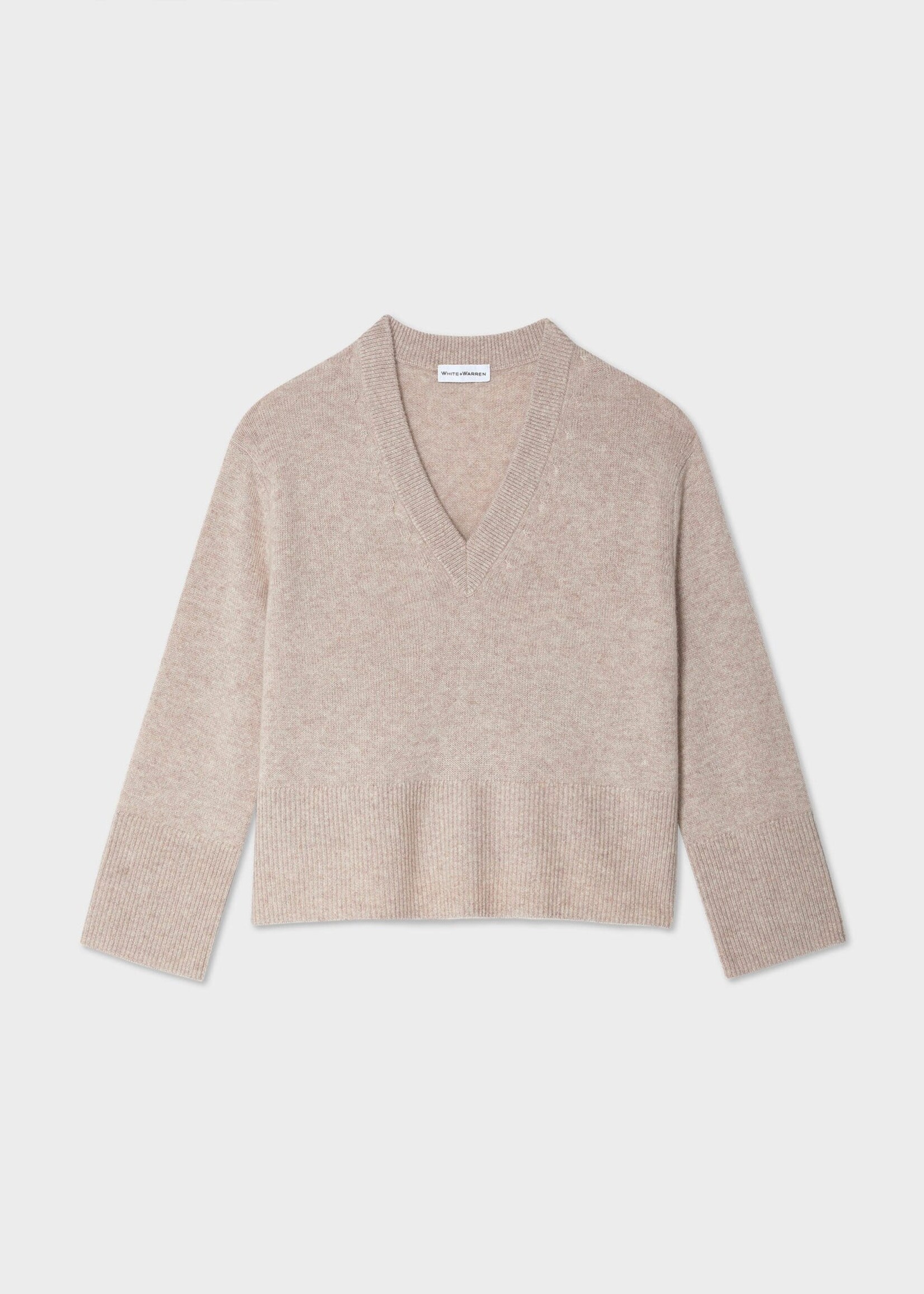 Cashmere Slide Slit V-Neck