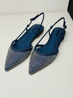 Jeans slingback met gekleurde strass
