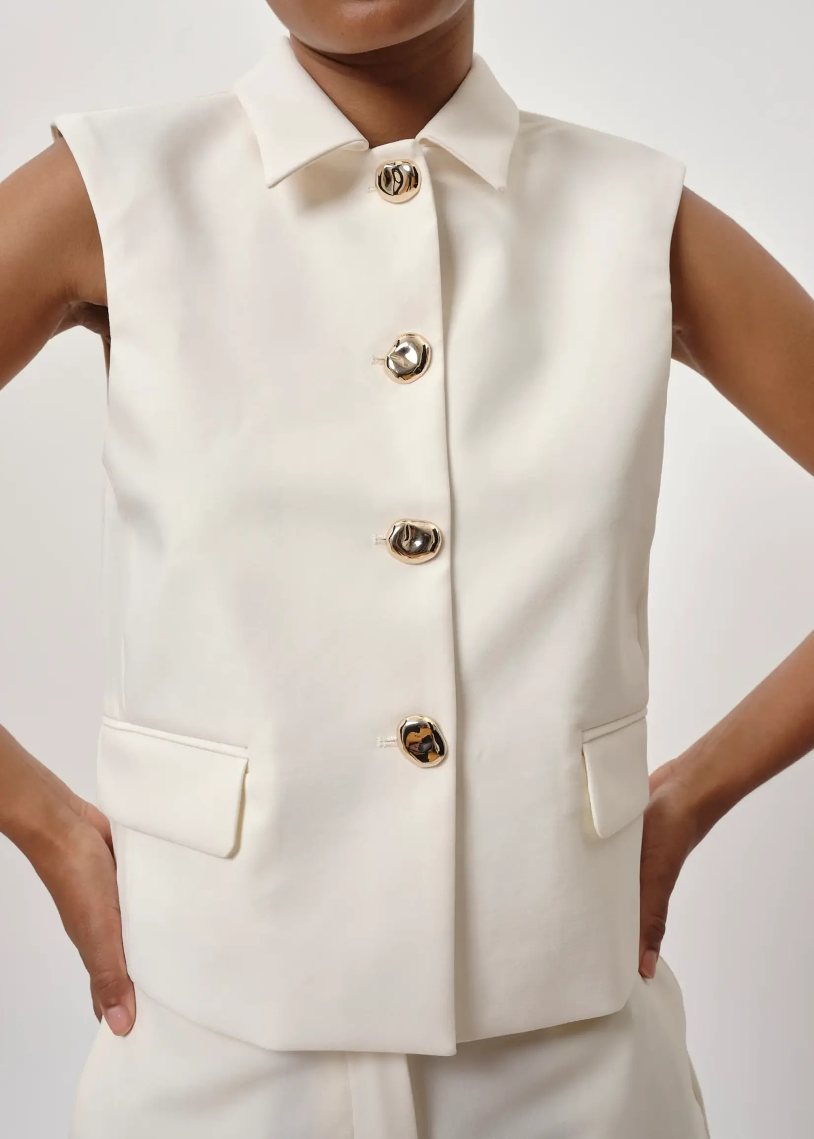 Brian Vest Gold Buttons