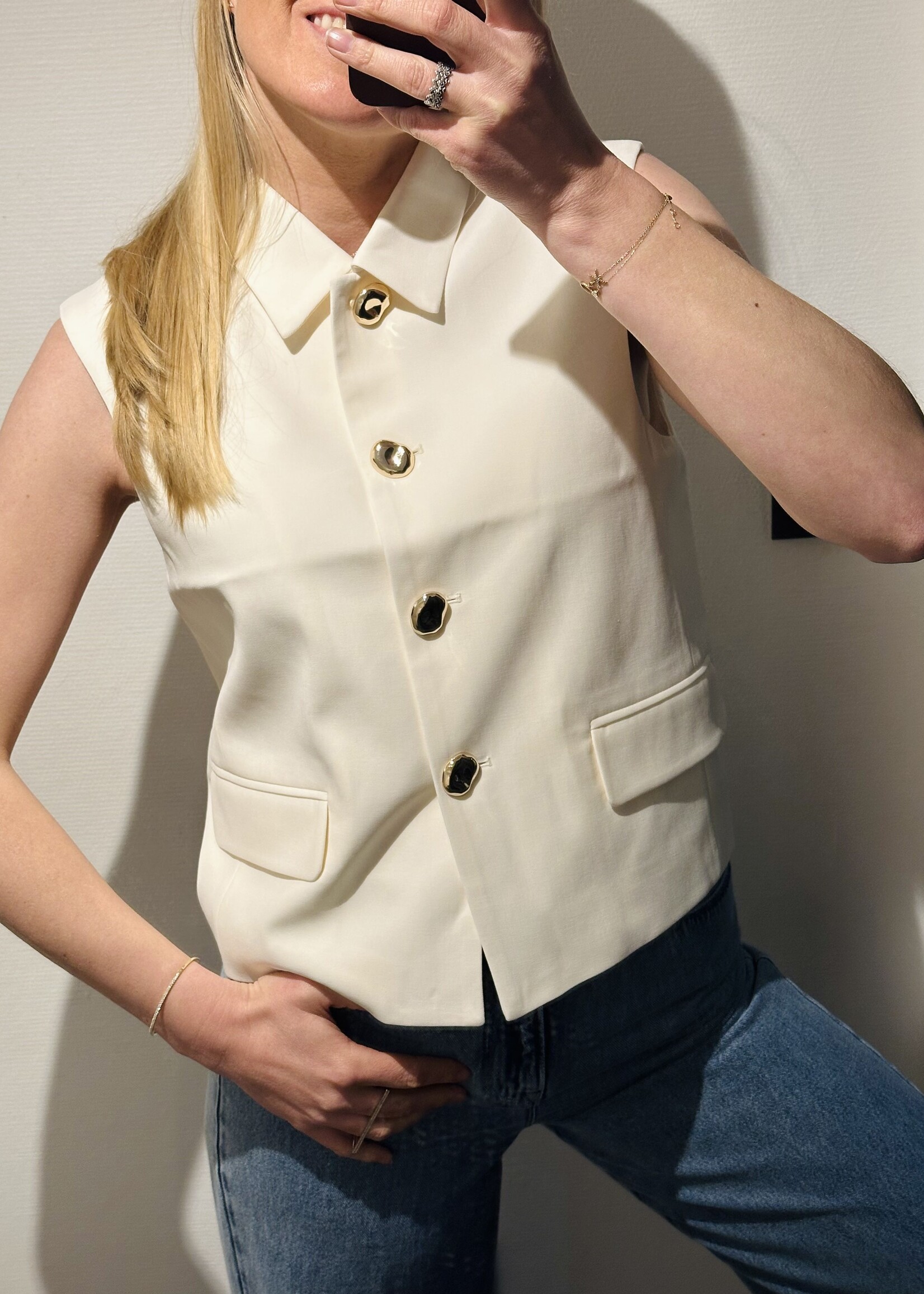 Brian Vest Gold Buttons