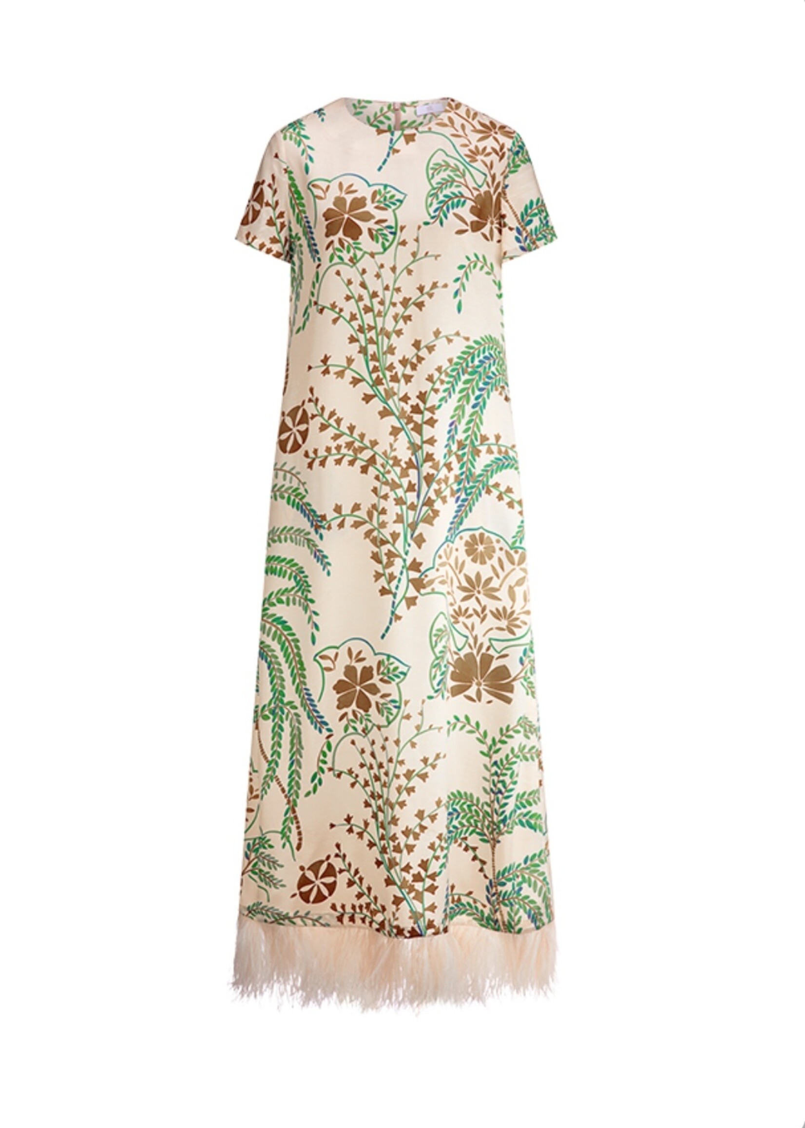 Fringed Dress in Stencil Print