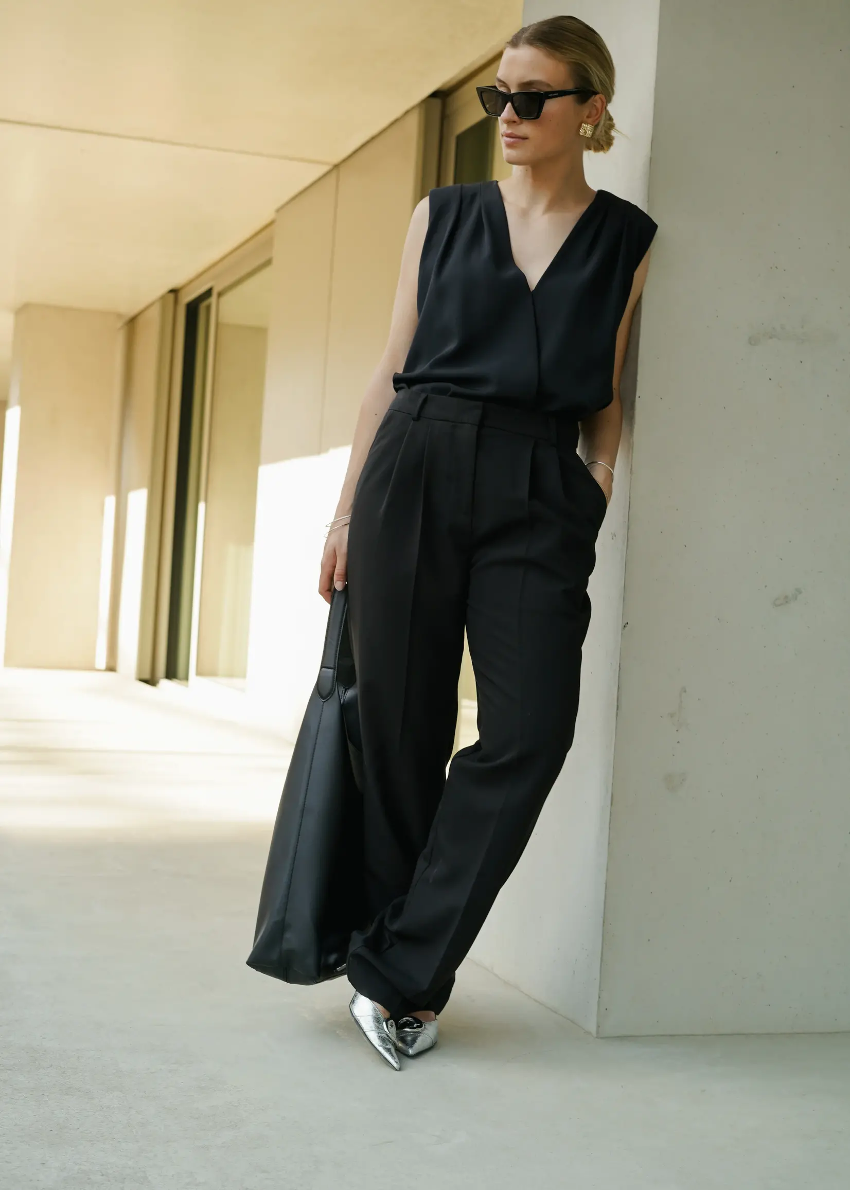 Palazzo Trousers Black