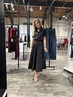 Geborduurde Zwarte Midi Rok