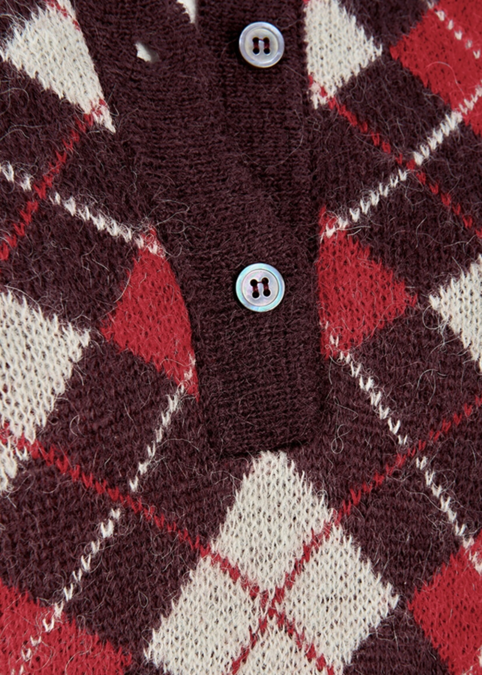 Pullover Knitted Patterned Polo