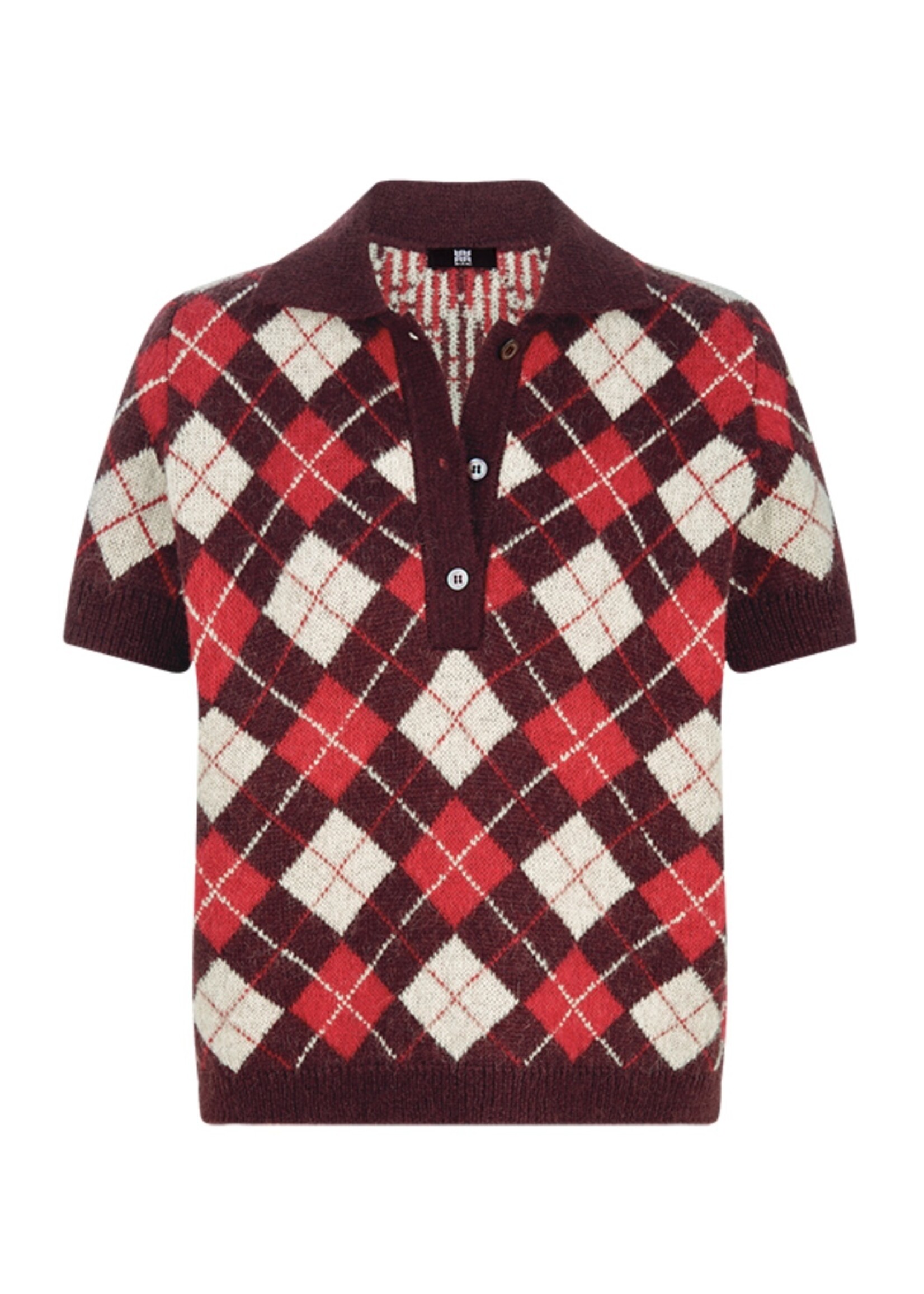 Pullover Knitted Patterned Polo