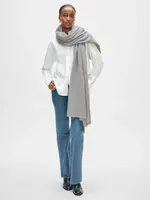 Cashmere Travel Wrap Grey Heather
