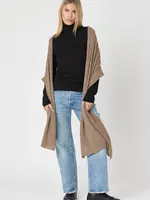 Cashmere Travel Wrap Taupe Heather