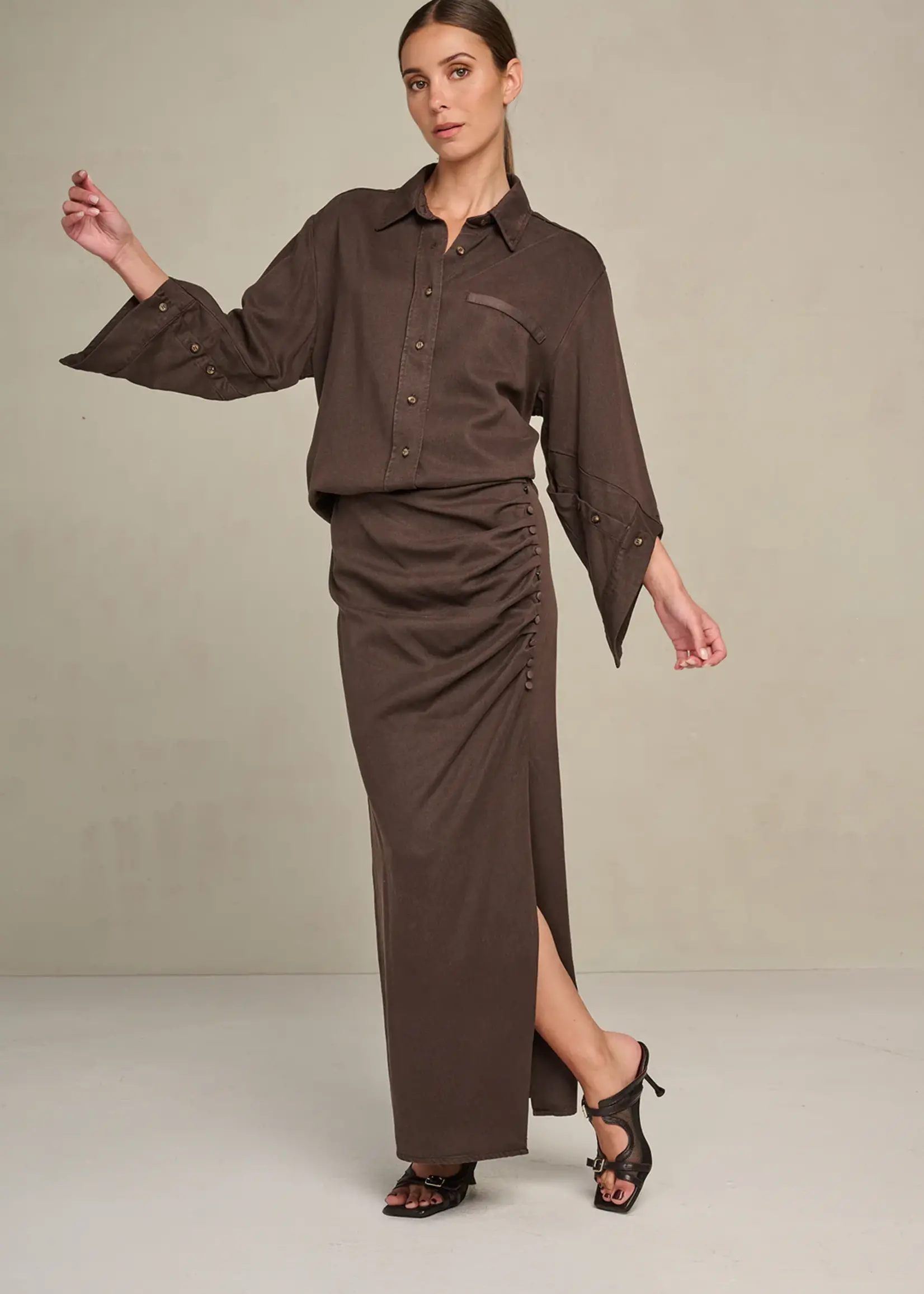 Blouse Giulia Lyocel Chocolat