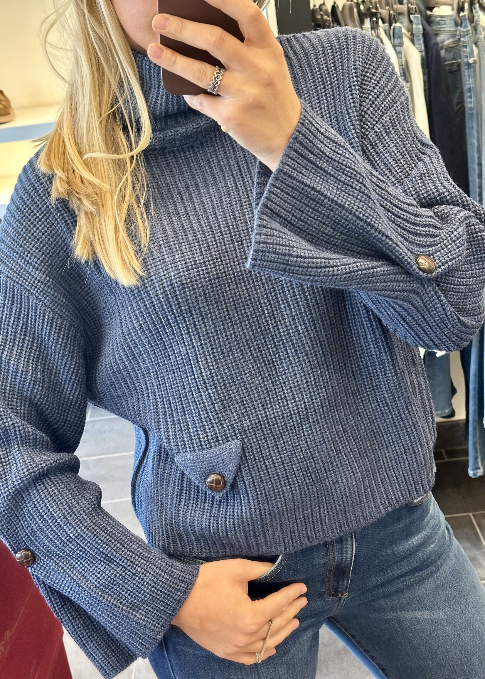 Pull Ami Merino Cloudy Blue